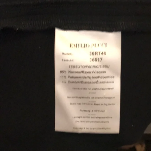 Emilio Pucci Black Pants with Gold Accents - Picture 6 of 8